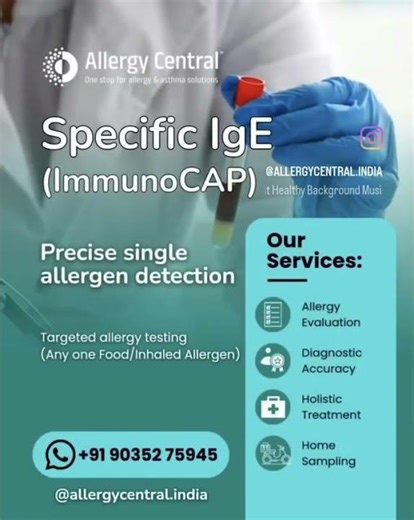 Specific IgE Testing (ImmunoCAP) – Food & Aero-Allergens