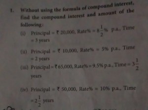 Without using the formula of compound interest, find the compou... | Filo