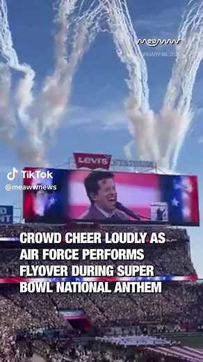 Air Force Flyover During Super Bowl LX National Anthem