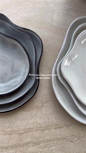 Using pottery forms to create consistent plate sets from ceramic clay.