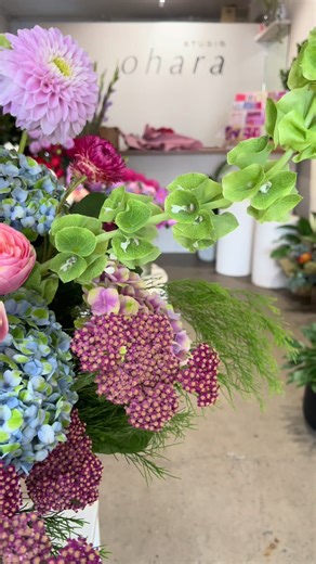 Pastel perfection bouquet sitting pretty in our Burleigh Shop