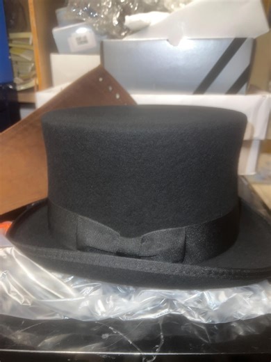 Victorian Black Wool Top Hat - Etsy Australia