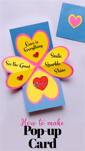 DIY Pop-up Card | Twist and Pop Card Tutorial | Greeting Card #papercrafts #popupcard #giftideas #craftideas #diy | D.I.Yay