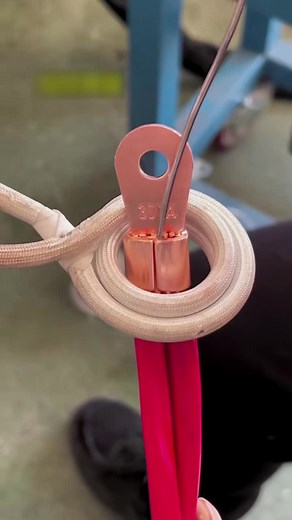 Soldering wires using induction heating