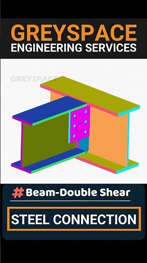 Easy beam to column connection | Shear connection | bolted connection | 3D animation