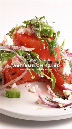 Sweet, Savory & Crunchy 🍉 Ultimate Summer Watermelon Salad