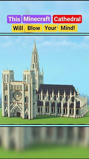 Ultimate Minecraft Cathedral Build #minecraft #shorts