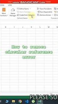 How to remove Circular Reference Error in MS Excel|Excel Tricks|Formula Errors|#excel #msexcel
