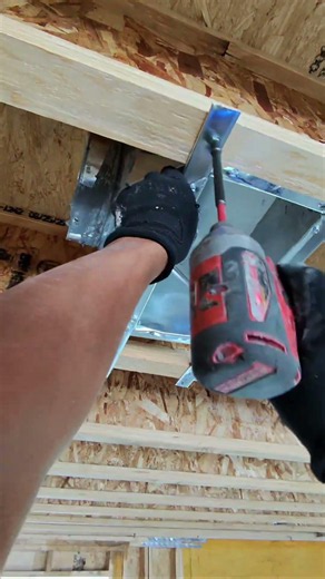 Air conditioning vent installation #hvac #construction #josemartinez #ductwork #shorts