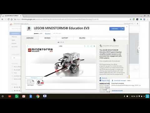 Installing the Lego EV3 Education Programming app on a Chromebook