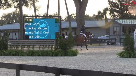 Brian Feigus and Four Aces take the win in the $40,000 USHJA International Hunter Derby at HITS Horse Shows Ocala Winter Classic. | USEF Network