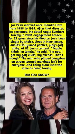 The Real Reason Joe Pesci Stayed Single for 32 Years 🤫 #shorts #shortvideo