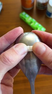 Use the back of a spoon to easily split pills. 💊 #nurse #hometips