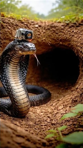 Inside a cobra's nest watching babies emerge #reptiles #hatching #zoology