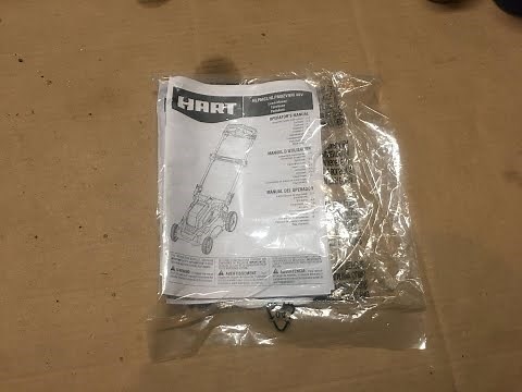 Let's read the Manual Walmart Hart Lawn Mower HLPM02 40v Brushless 20" Self-Propelled Mower