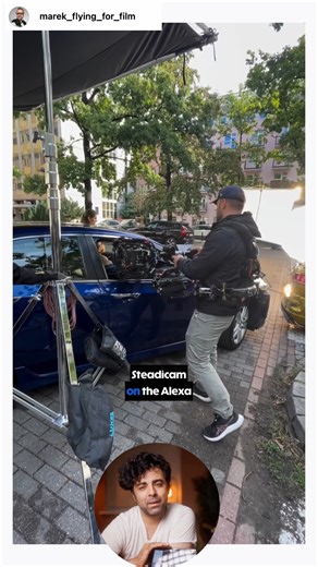 17K views · 223 reactions | Smooth Slide-Out Shot  Caption: That buttery smooth glide using Alexa Mini LF + probe lens—straight out the car for a creative reveal! Big props to the Steadicam op  Courtesy: @marek_flying_for_film @tomasz_knittel @akuciel Disclaimer: For educational/entertainment only. DM for credit/removal.  Hashtags: #Steadicam #AlexaMiniLF #ProbeLens #CinematicShot #CameraRig #FilmBTS #MovieMagic #FilmmakersWorld #OnSet #BehindTheScenes | Arman Khan | Facebook