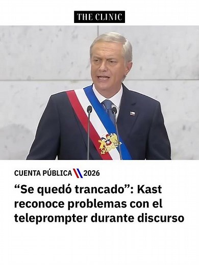 On at least two occasions, President Kast had to interrupt his speech before Congress