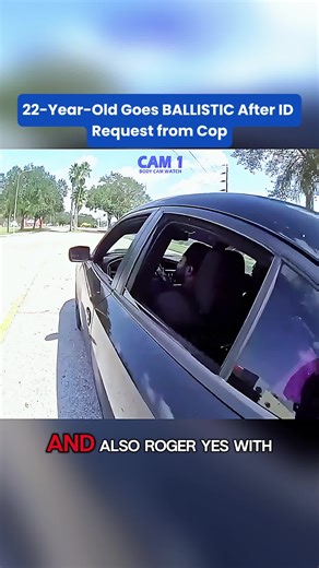 22-Year-Old Goes BALLISTIC After ID Request from Cop #cops #copsoftiktok