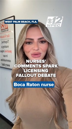 WHAT'S NEXT? | A Boca Raton nurse’s fight over a lost job and a threatened license is stirring a major free‑speech debate — where do you stand? CBS12's Katie Bente reports. Read more: https://bit.ly/4q4gy90 | CBS 12 News