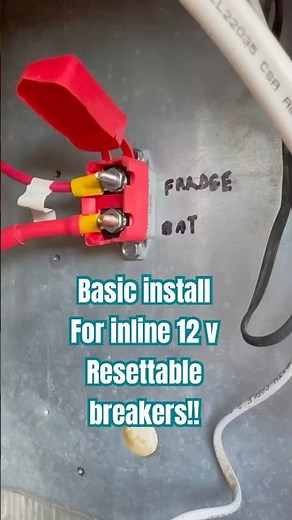 12 volt inline, auto resetting circuit breaker installation.