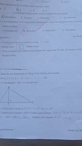 Here are some questions from a Grade 7 Mathematics exam:Quest... | Filo
