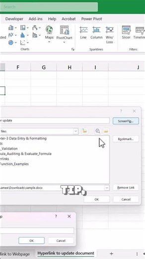 Master Excel: Create New Documents with Screen Tips! #shorts