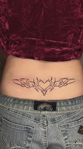 Tramp stamp i did the other day #tattooapprentice #fypシ #tattootiktok #cybertribal