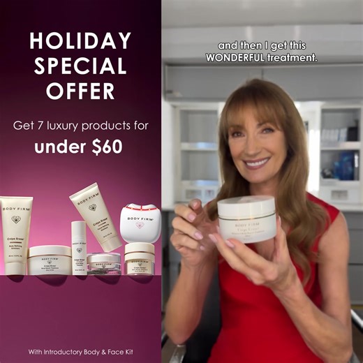 I've seen amazing results, both instantly and long-term, with Crépe Erase by The Body Firm. I'm sharing my bodycare secret so you can unveil a radiant glow using their Body & Face Kit too!✨ | Jane Seymour