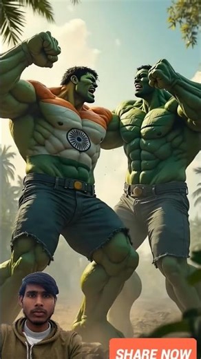 2India Vs Pakistan | hulk fight | hulk vs #shorts #short #shortvideo #ai #viralvideo #trending #hulk