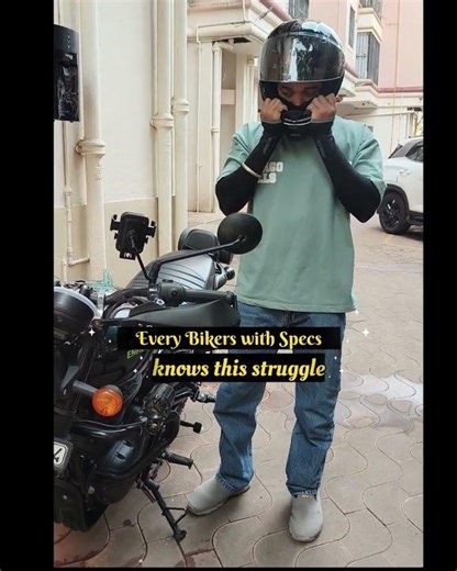 Specs + helmet = daily biker battle