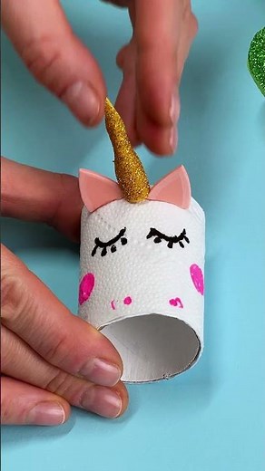DIY String Unicorn Puppet from Paper Tube! 🦄✨