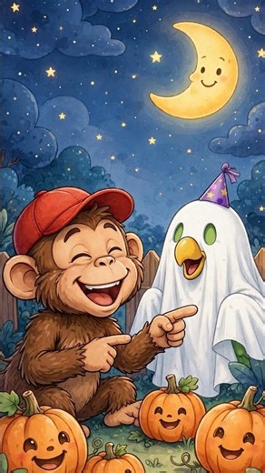 Monty and the Friendly Ghost | Funny Halloween Story for Kids