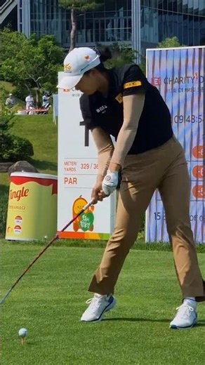 박예지 프로의 드라이브 티샷 슬로우모션! 완벽한 스윙 감상하기 ⛳️ #골프 #드라이브샷 #박예지