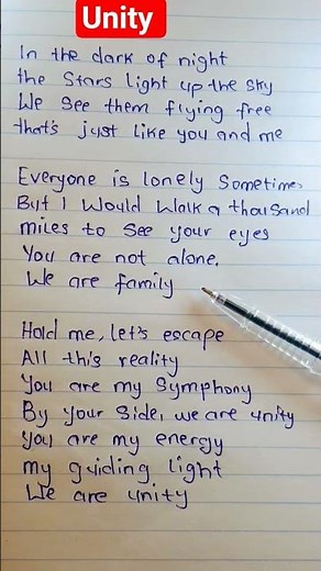 Unity song lyrics by Alan Walker #shorts #viral