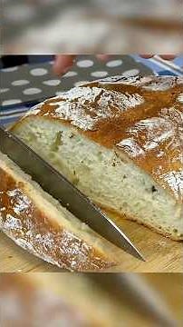 4-Ingredient Bread – Easy, Crusty & Ready in 1 Hour! 🍞✨