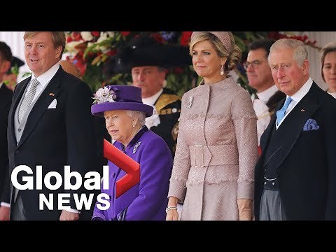 Dutch King and Queen formally welcomed by Queen Elizabeth on first state visit in 36 years