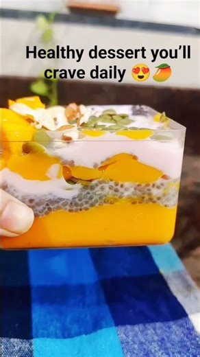 Artisanal Dessert 🍓✨Layered Mango Chia Pudding 😍 Easy & Healthy Dessert!