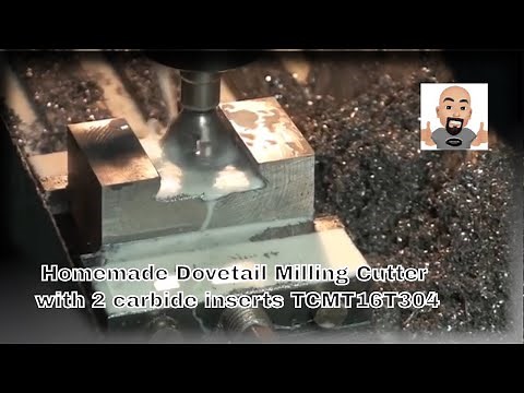 Dovetail Milling Cutter with 2 carbide inserts TCMT16T304 Indexable Carbide Dovetail Cutter
