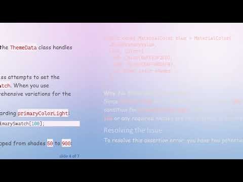 Understanding the primaryColorLight Assertion Error in Flutter: A Guide to Custom Color Themes
