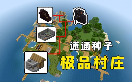 我的世界：极品种子，开局海上村庄，速通生存皆可