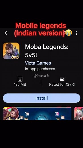 232K views · 1.4K reactions | Mobile legends Indian version  . . . . . . . . . . . . . . . . . . . #mlbb #mobilelegends #mobilelegendsbangbang #mlbbindonesia #mlbbindia | Kween gaming | Facebook