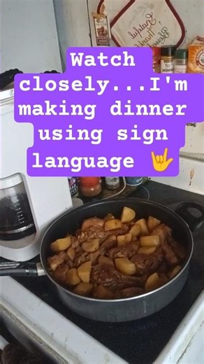 Making Chicken Adobo 🍗 | American Sign Language #shorts