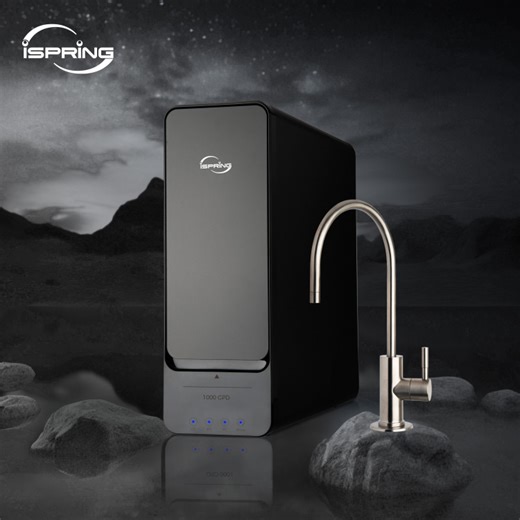 iSpring RO1000-BN Tankless Reverse Osmosis Water Filtration System, 1000 GPD Fast Flow