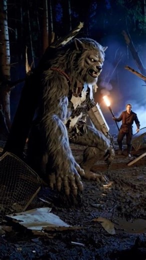 🌲🌙 Abandoned Werewolf Forest | Dark Fantasy Short. #shorts #cinematic #storytelling #wolf