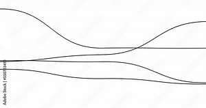 Curve wave seamless pattern. Thin line wavy abstract vector background. Curve wave seamless pattern. Line art striped graphic template. wave abstract lines stream 4K background loop