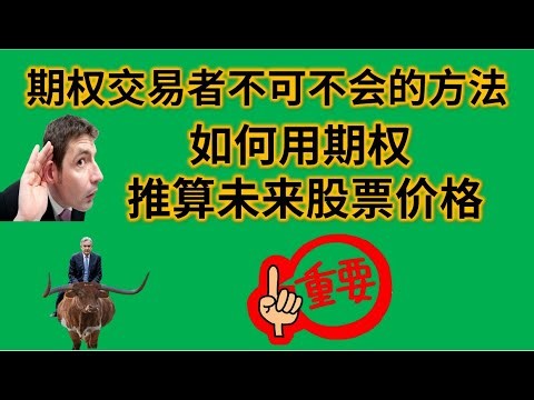 如何用期权推测股票未来价格|隐含波动率能反推出未来股价｜隐含波动率测算未来股价｜期权教程｜期权预测股价｜Predict Stock Movements Using Options【期权EP9】