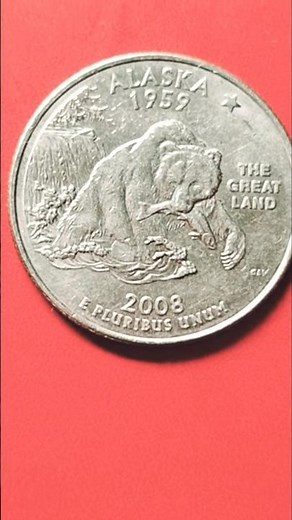 Alaska quarter coin minting error: Broken die #error #numismatics #quarter #alaska #didyouknow
