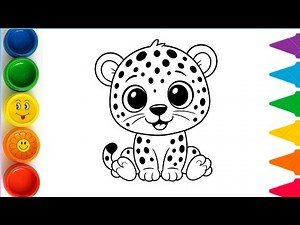 How to draw a leopard | step by step