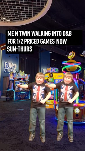 1/2 Priced Games every Sunday-Thursday for a limited time call for a celebration dance | Dave & Buster's