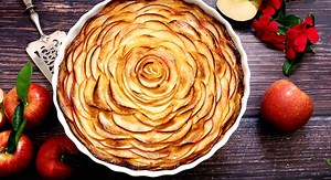 Easy French Apple Frangipane Crustless Tart